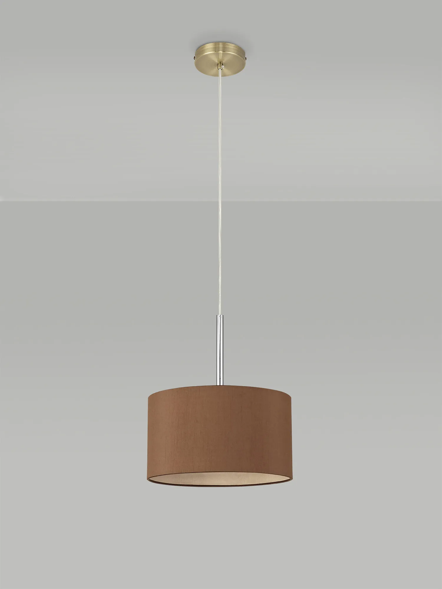 Baymont 30cm Pendant 1 Light Antique Brass, Raw Cocoa/Grecian Bronze DK0202  Deco Baymont AB RC